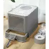Большой закрытый кошачий туалет с выдвижным ящиком + лопаточка F053