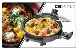 Сковорода XXL з керамічним покриттям Clatronic чорний PP3401 Сковорода XXL з керамічним покриттям Clatronic чорний PP3401