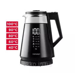 Цифровой чайник с контролем температуры 1.7 л THERMOSENSE Concept черный RK4170