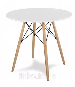 Стол круглый кухонный белый TODI 80 × 75 см DT-005-1 WHITE