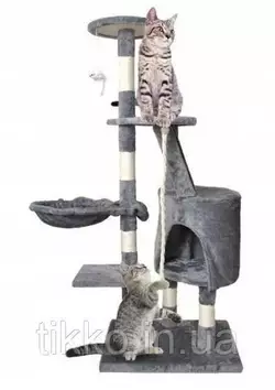 Дряпка Когтеточка Домик для кошек Серый 118 см 19121 / 7935