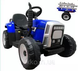 Трактор C1 на аккумуляторе Синий с прицепом   XMX611
