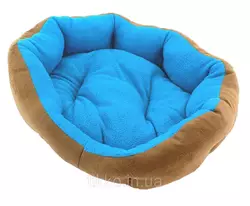 Подушка для собаки / кошки 38 см коричнево-синий AG602 ( без  внутрішньої подушечки)