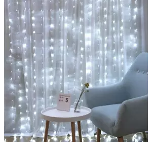 Світлова завіса 300 LED — холодний білий колір 3м Світлова завіса 300 LED — холодний білий колір 3м