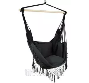 Кресло гамак подвесное с подушкой серый 18181