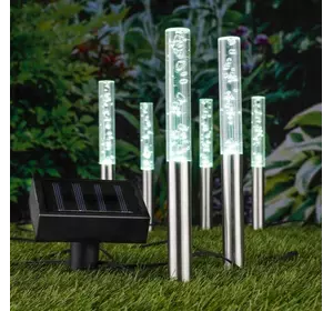 Садовый светильник на солнечной батарее — HI Solar, 28,5 см 6 шт. 429157