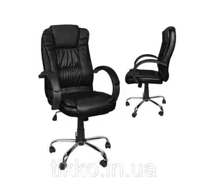 Компьютерное кресло офисное с эко кожи Malatec черное 8983