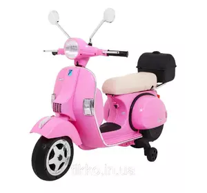 Электро мотоцикл детский на аккумуляторе VESPA розовый PA.PX150.ROZ