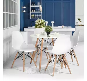 Кухонный комплект стол круглый и 4 стула MUF-ART