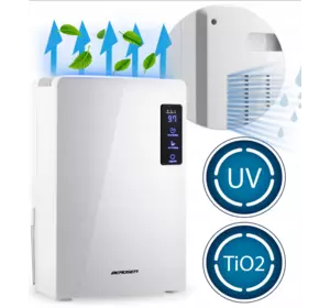 Осушувач повітря, поглинач вологи, УФ-лампа, фільтр TiO2 2200 мл LED білий Осушувач повітря, поглинач вологи, УФ-лампа, фільтр TiO2 2200 мл LED білий