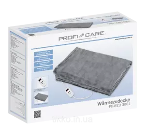 Одеяло с подогревом ProfiCare серый PC-WZD 3061