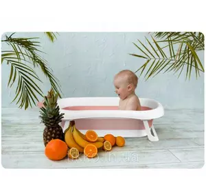 Ванночка детская с подушкой бело-розовая 728000