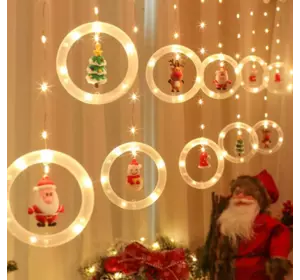 Вогні Різдв'яні кільця 300см USB вхід Вогні Різдв'яні кільця 300см USB вхід